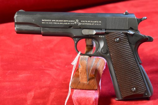 THU AUG 7, EXCEPTIONAL, US WWII COLT 1911A1 ARMY SERVICE PISTOL, JUNE 1943 SHIPMENT, MATCHING SLIDE, 100% CORRECT, MINT CRISP FULL RIG! - Image 3