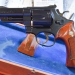 HOLD MON OCT 13, SMITH IN WESSON MODEL 57 .41 MAGNUM REVOLVER, 1970'S PRODUCTION WITH WOODEN CASE, MINTY!