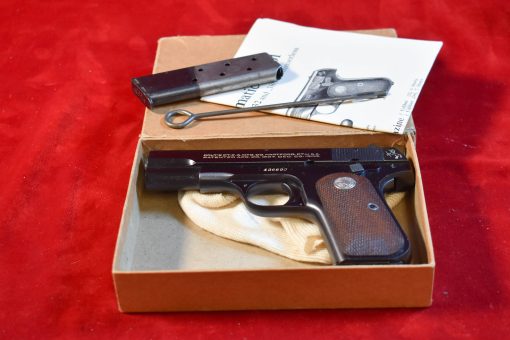 SOLD, EXTREMELY RARE & SELDOM SEEN, US WWII COLT M1908 U.S. PROPERTY MARKED GENERAL OFFICER’S PISTOL, MINT CONDITION! WITH ORIGINAL BOX, GIBLETS & COLT LETTER! - Image 1
