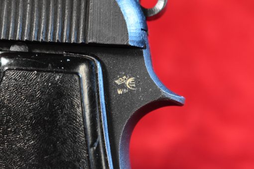 WED AUG 6, ULTRA RARE WAFFENAMTED LATE WAR MODEL 1935 BERETTA PISTOL, BLANK SLIDE, NAZI 4UT MARKED & "CAL 7.65 MARKED, MINT! - Image 4