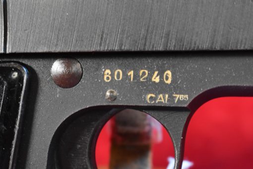 WED AUG 6, ULTRA RARE WAFFENAMTED LATE WAR MODEL 1935 BERETTA PISTOL, BLANK SLIDE, NAZI 4UT MARKED & "CAL 7.65 MARKED, MINT! - Image 5
