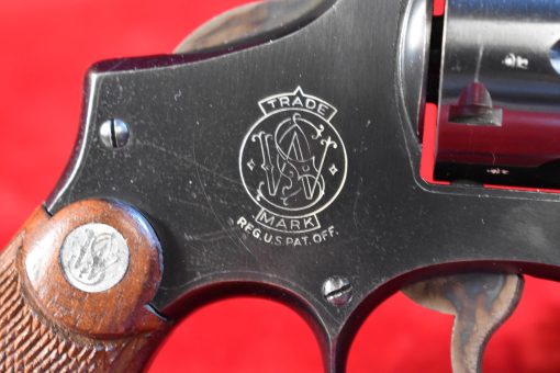 WED AUG 13, VERY SCARCE 6 INCH SMITH AND WESSON 38/200 BRITISH SERVICE MODEL M & P REVOLVER, CANADIAN MILITARY ISSUE, VERY SHARP! WITH SMITH LETTER TOO! - Image 8