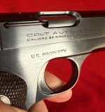 FRI AUG 15, VERY CHOICE OSS ISSUE “US PROPERTY” MARKED 1903 COLT PISTOL, SHIPPED TO THE O.S.S. JUNE 17, 1944, MINT CRISP! - Image 6