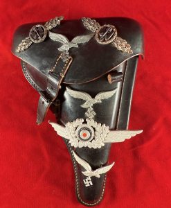 TUE AUG 19, UNUSUAL 1941 GERMAN WWII VET BROUGHT BACK WAR TROPHY LUGER HOLSTER, MINT NEW!