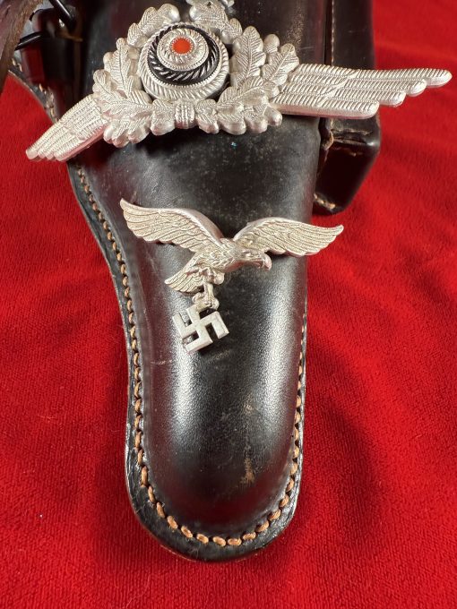 TUE AUG 19, UNUSUAL 1941 GERMAN WWII VET BROUGHT BACK WAR TROPHY LUGER HOLSTER, MINT NEW! - Image 5