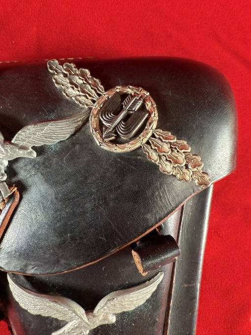 TUE AUG 19, UNUSUAL 1941 GERMAN WWII VET BROUGHT BACK WAR TROPHY LUGER HOLSTER, MINT NEW! - Image 2