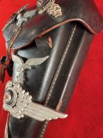 TUE AUG 19, UNUSUAL 1941 GERMAN WWII VET BROUGHT BACK WAR TROPHY LUGER HOLSTER, MINT NEW! - Image 7