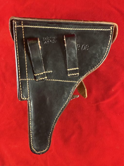 TUE AUG 19, UNUSUAL 1941 GERMAN WWII VET BROUGHT BACK WAR TROPHY LUGER HOLSTER, MINT NEW! - Image 9