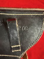 TUE AUG 19, UNUSUAL 1941 GERMAN WWII VET BROUGHT BACK WAR TROPHY LUGER HOLSTER, MINT NEW! - Image 10