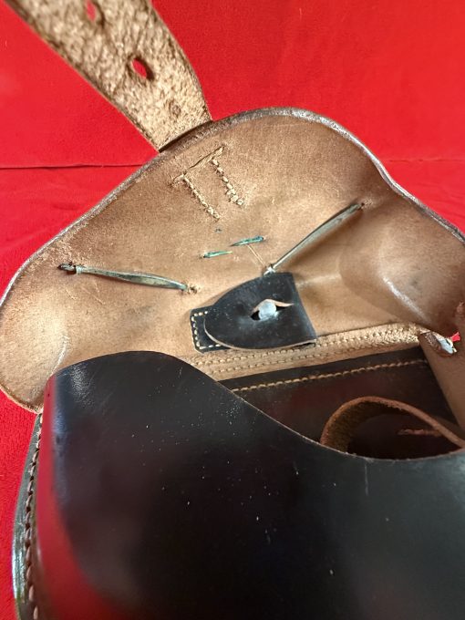 TUE AUG 19, UNUSUAL 1941 GERMAN WWII VET BROUGHT BACK WAR TROPHY LUGER HOLSTER, MINT NEW! - Image 14