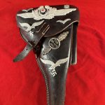 SOLD UNUSUAL 1941 GERMAN WWII VET BROUGHT BACK WAR TROPHY LUGER HOLSTER, MINT NEW!