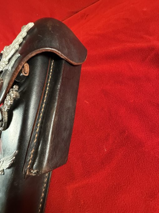 TUE AUG 19, UNUSUAL 1941 GERMAN WWII VET BROUGHT BACK WAR TROPHY LUGER HOLSTER, MINT NEW! - Image 7