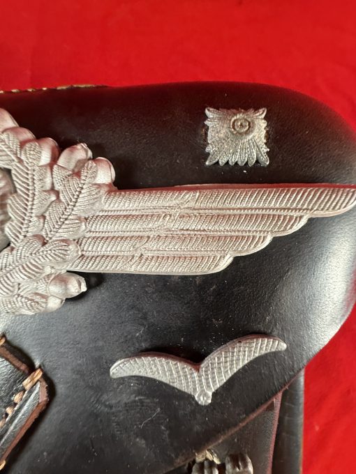TUE AUG 19, UNUSUAL 1941 GERMAN WWII VET BROUGHT BACK WAR TROPHY LUGER HOLSTER, MINT NEW! - Image 6