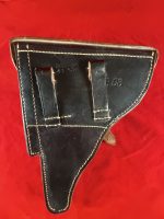 TUE AUG 19, UNUSUAL 1941 GERMAN WWII VET BROUGHT BACK WAR TROPHY LUGER HOLSTER, MINT NEW! - Image 8