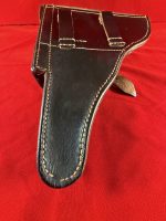 TUE AUG 19, UNUSUAL 1941 GERMAN WWII VET BROUGHT BACK WAR TROPHY LUGER HOLSTER, MINT NEW! - Image 9