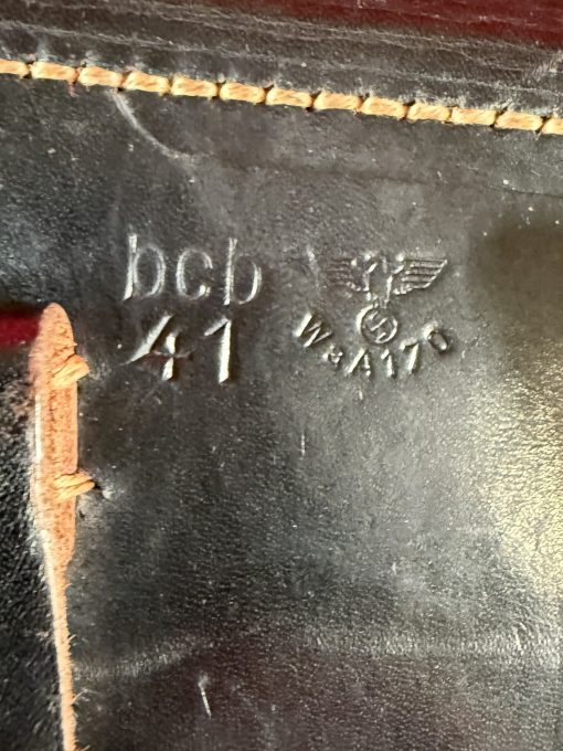 TUE AUG 19, UNUSUAL 1941 GERMAN WWII VET BROUGHT BACK WAR TROPHY LUGER HOLSTER, MINT NEW! - Image 10