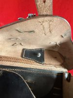 TUE AUG 19, UNUSUAL 1941 GERMAN WWII VET BROUGHT BACK WAR TROPHY LUGER HOLSTER, MINT NEW! - Image 14