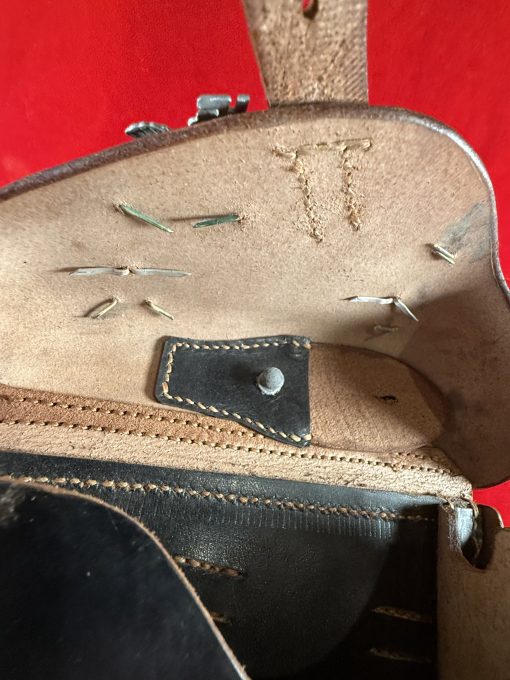 TUE AUG 19, UNUSUAL 1941 GERMAN WWII VET BROUGHT BACK WAR TROPHY LUGER HOLSTER, MINT NEW! - Image 14