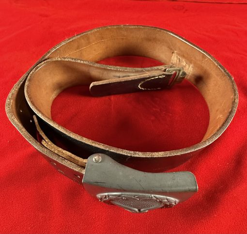 TUE AUG 19, ORIGINAL 1943 GERMAN WWII MINT LUFTWAFFE BELT AND BUCKLE! VET WAR TROPHY! - Image 5