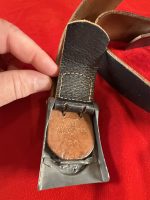 TUE AUG 19, ORIGINAL 1943 GERMAN WWII MINT LUFTWAFFE BELT AND BUCKLE! VET WAR TROPHY! - Image 4