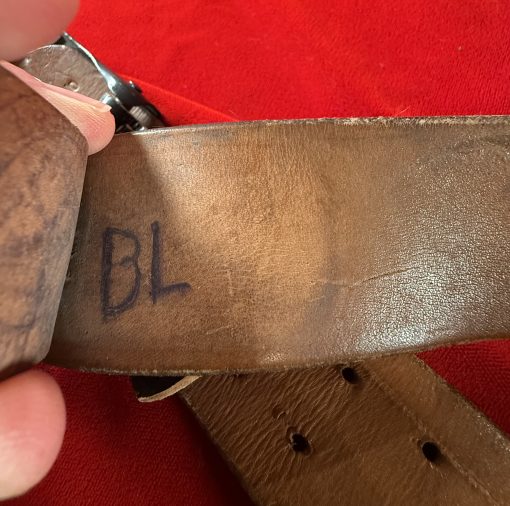 TUE AUG 19, ORIGINAL 1943 GERMAN WWII MINT LUFTWAFFE BELT AND BUCKLE! VET WAR TROPHY! - Image 7