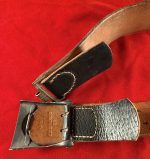 TUE AUG 19, ORIGINAL 1943 GERMAN WWII MINT LUFTWAFFE BELT AND BUCKLE! VET WAR TROPHY! - Image 9