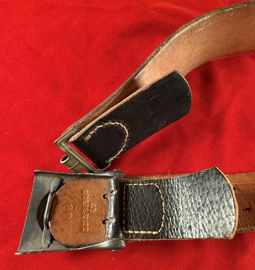 TUE AUG 19, ORIGINAL 1943 GERMAN WWII MINT LUFTWAFFE BELT AND BUCKLE! VET WAR TROPHY! - Image 9