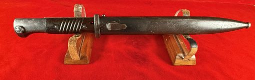 TUE AUG 19, ORIGINAL GERMAN WWII 1940 WKC MADE 98K MAUSER BAYONET, MATCHING UNCLEANED VET BROUGHT BACK TROPHY! - Image 7