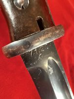 TUE AUG 19, ORIGINAL GERMAN WWII 1940 WKC MADE 98K MAUSER BAYONET, MATCHING UNCLEANED VET BROUGHT BACK TROPHY! - Image 11