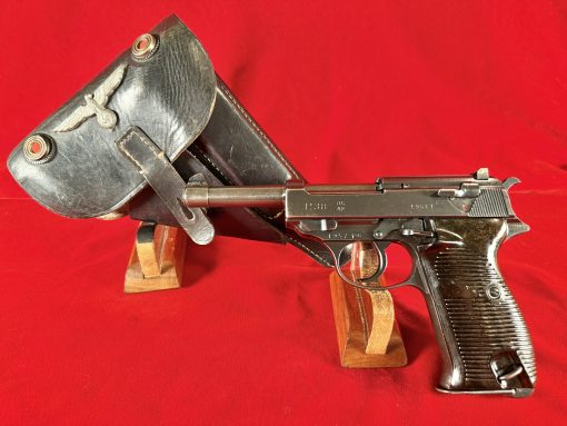 TUE AUG 19, GERMAN WWII WALTHER ac42  P.38 PISTOL, F BLOCK, WITH HOLSTER, VET WAR TROPHY STRAIGHT OUT OF THE WOODWORK! - Image 1