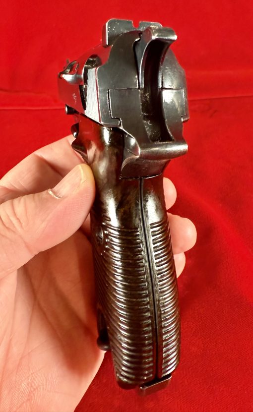 TUE AUG 19, GERMAN WWII WALTHER ac42  P.38 PISTOL, F BLOCK, WITH HOLSTER, VET WAR TROPHY STRAIGHT OUT OF THE WOODWORK! - Image 8