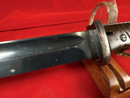 TUE AUG 19, ORIGINAL GERMAN WWII 1940 WKC MADE 98K MAUSER BAYONET, MATCHING UNCLEANED VET BROUGHT BACK TROPHY! - Image 5