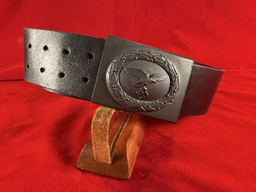 TUE AUG 19, ORIGINAL 1943 GERMAN WWII MINT LUFTWAFFE BELT AND BUCKLE! VET WAR TROPHY! - Image 1