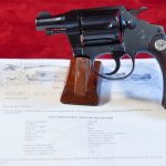 HOLD VERY RARE, EARLY 1943 U.S. WWII O.S.S. ISSUED COLT DETECTIVE SPECIAL, WITH COLT LETTER, FLAMING BOMB PROOFED, MINT SHARP!