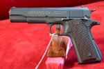 FRI AUG 1, VERY CHOICE, US WWII COLT 1911A1 US ARMY PISTOL, OCT, 1942 PRODUCTION, WB CARTOUCHED, MATCHING 100% ORIGINAL & MINT SHARP!
