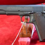 SOLD VERY CHOICE, US WWII COLT 1911A1 US ARMY PISTOL, OCT, 1942 PRODUCTION, WB CARTOUCHED, MATCHING 100% ORIGINAL & MINT SHARP!