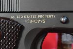FRI AUG 1, VERY CHOICE, US WWII COLT 1911A1 US ARMY PISTOL, OCT, 1942 PRODUCTION, WB CARTOUCHED, MATCHING 100% ORIGINAL & MINT SHARP! - Image 7