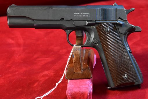 TUE AUG 12, US WWll REMINGTON RAND M1911A1  US ARMY SERVICE PISTOL, FEB 1944 PRODUCTION, FACTORY ORIGINAL CONDITION! - Image 1