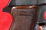 TUE AUG 19, VERY SCARCE LATE WAR WALTHER PP PISTOL, "RJ" RIECHS JUSTICE MARKED, RARE RED GRIPS, MINT CRISP FULL RIG! - Image 6