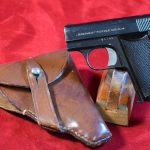 SOLD EXTREMELY RARE KOMMER MODEL 3 PISTOL, 6.35mm/.25ACP, VERY LATE 1940 PRODUCTION, EAGLE N, WITH HOLSTER TOO! MINT!
