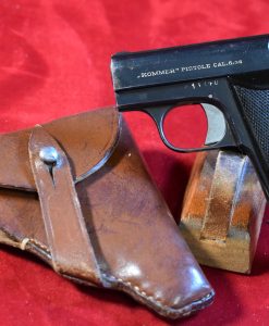 TUE AUG 19, EXTREMELY RARE KOMMER MODEL 3 PISTOL, 6.35mm/.25ACP, VERY LATE 1940 PRODUCTION, EAGLE N, WITH HOLSTER TOO! MINT!