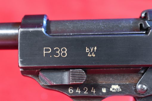 SOLD, EXCEPTIONAL GERMAN WWII MAUSER MADE byf 44 P.38 PISTOL, ALL BLUE VARIANT IN THE "U" BLOCK, MINT CRISP STUNNING! - Image 4