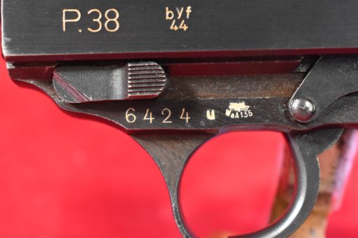 SOLD, EXCEPTIONAL GERMAN WWII MAUSER MADE byf 44 P.38 PISTOL, ALL BLUE VARIANT IN THE "U" BLOCK, MINT CRISP STUNNING! - Image 5