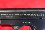 FRI AUG 1, ULTRA RARE & RABIDLY DESIRABLE, US WWII BLUED 1903 COLT POCKET HAMMERLESS PISTOL, “US PROPERTY” VERY EARLY JAN,1942 SHIPMENT, WB CARTOUCHED, VERY SHARP! - Image 8