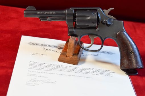 SOLD IMPORTANT, US NAVY STRATEGIC SERVICES SHIPPED (OSS), SMITH & WESSON VICTORY MODEL .38 SPECIAL REVOLVER, USED BY MARITIME OSS & UDT UNITS! - Image 1