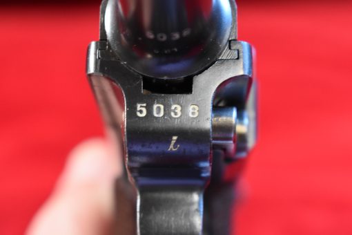 SOLD  VERY CHOICE, MAUSER S/42 CODE 1936 P.08 GERMAN ARMY LUGER, MATCHING MAG, EARLY STRAWED PARTS, VERY SHARP! - Image 6