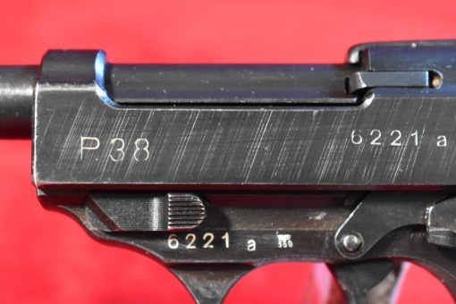 TUE SEP 23, WALTHER ac44 P.38 PISTOL, COMPLETE FULL RIG WITH jhg 1944 SOFTSHELL HOLSTER, VERY SHARP! - Image 6