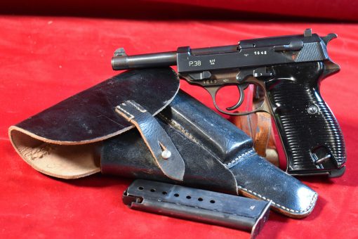 SOLD SCARCE NAZI POLICE “EAGLE/L” byf44 P.38 PISTOL, MINT CRISP EXAMPLE! ONLY 3200 MADE! MINT CRISP FULL RIG! - Image 1