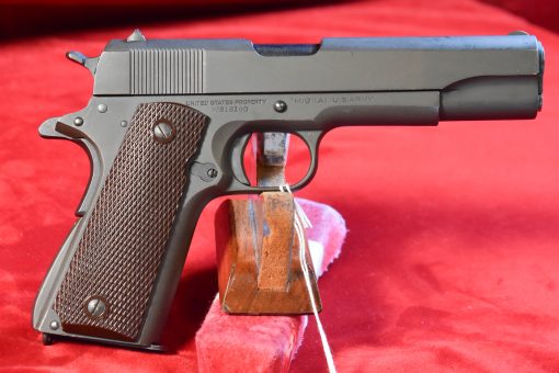 THU SEP 25, OUTSTANDING, US WWII COLT 1911A1 US ARMY PISTOL, SEP,1942 PRODUCTION, WB CARTOUCHED, MATCHING 100% ORIGINAL & MINT NEARLY NEW! - Image 3