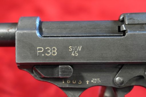SOLD EXCEPTIONAL & EXTREMELY RARE NAZI ISSUE MAUSER SVW 45 P.38 PISTOL, WED JAN 10, VERY LATE END OF WAR, FINAL NAZI PRODUCTION “F”  BLOCK, THE TRUE NAZI GRAY GHOST!!! - Image 4